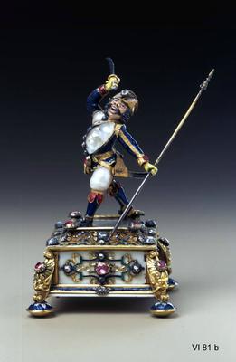 Soldier with spear and sword. Jean Louis Girardet (jeweler)