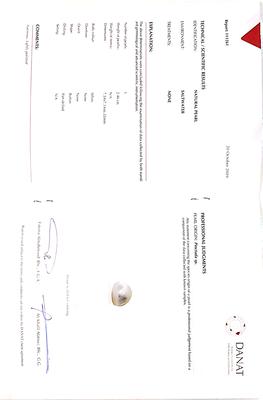 Cert - Natural Pearls 7mm 4+carats with Diamonds Earring in White Gold