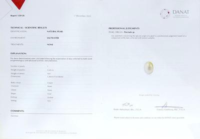 Natural Pearls Heart Pendant With Diamonds Certificate