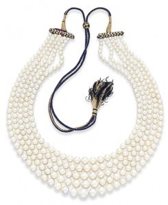 5 Strand Natural Pearl Necklace <BR>Photo credit: CHRISTIE'S IMAGES LTD. 2012 