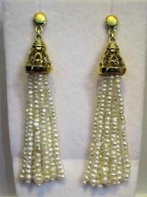 Natural Pearls Tassel Style Earring 