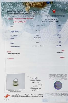 Cert Natural Pearls with Diamonds Pendant & Earring in White Gold