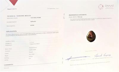 Natural Pinkish-Brown Pearl Pendant. 