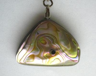 Back or exterior of shell showing bore hole