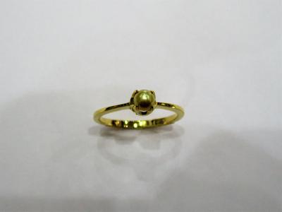 Natural Round Natural Basra Pearl Ring