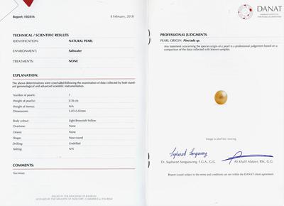 Natural Round Natural Basra Pearl Ring