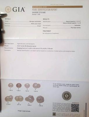 Natural Saltwater Pearl  1+ carat Baroque Shape