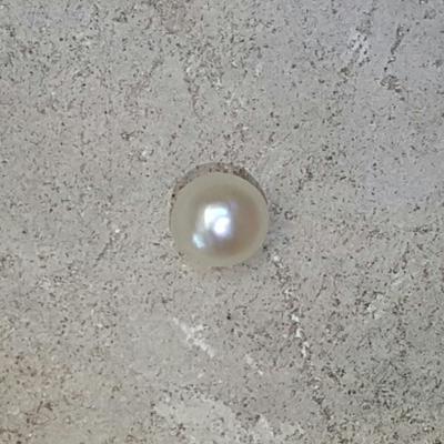 Natural Saltwater Pearl 1.5 ct Button Shape