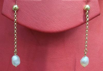 Natural Saltwater Pearl Drop Earrings 