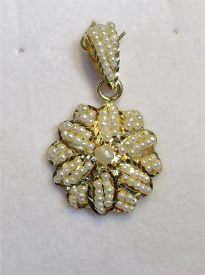 Natural Seed Pearls Flower Pendant