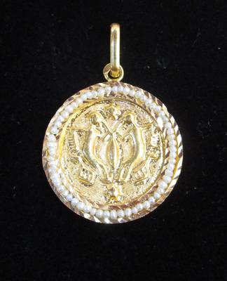 Natural Seed Pearls Pendant - Inspired by Ancient Dilmun Seall