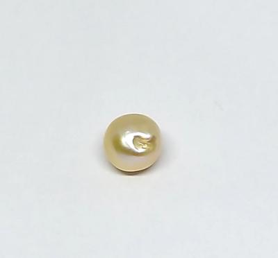Natural Unmounted Pearl 6mm 1+ carat Light Yellow