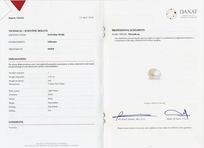 Natural-Baroque Basra Pearls Pair Of Earrings 2+ Carats Each