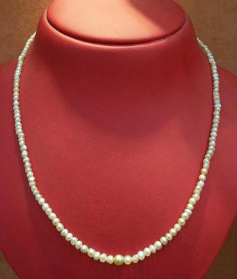 Necklace of Rare Basra Natural Pearls 