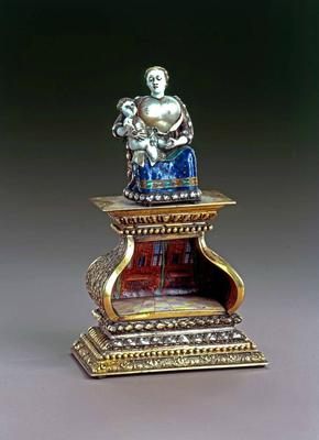 Nurse with child on a pedestal