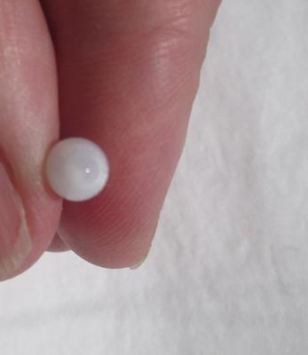 Oval Clam Pearl 7mm with Flame