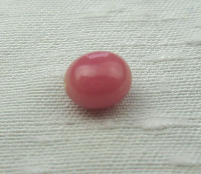 Oval Dark Pink Conch Pearl 7mm 1+ carats