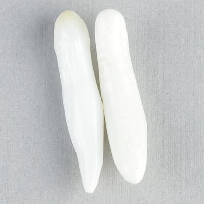 Pair 29+mm Long Baroque Clam Pearls