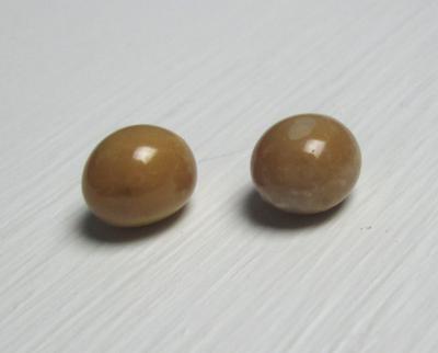 Pair Conch Pearls Brown Near Round