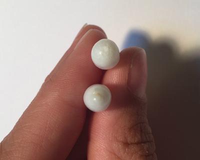 Pair Drop Clam Pearls - Lots of Flame - Good Match