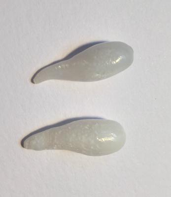 Pair Drop Clam Pearls - Lots of Flame - Good Match