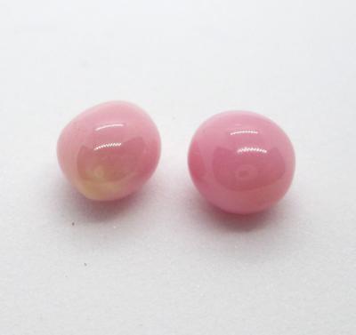 Pair Light Pink Conch Pearls 4 carats Total