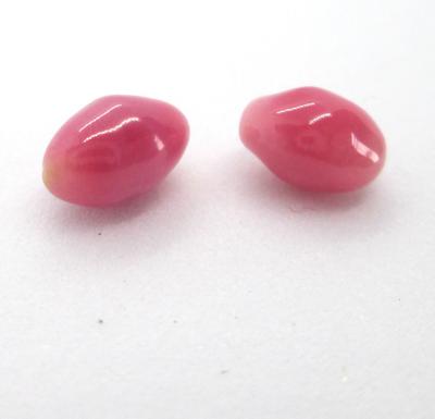 Pair of Dark Pink Conch Pearls 1.80 carats Total