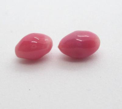 Pair of Dark Pink Conch Pearls 1.80 carats Total