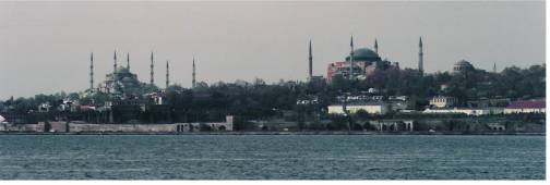 Panorama Hagia Sophia and Blue Mosque Istanbul