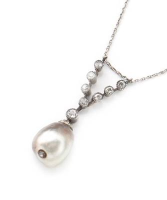 Pearl & Diamond Necklace