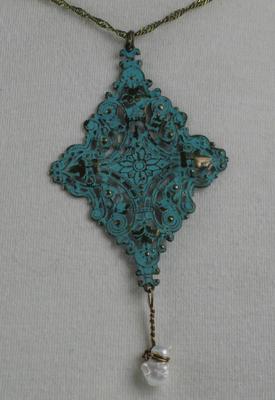 Pearl Drop Antique Looking Necklace