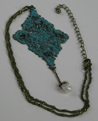 Pearl Drop Antique Looking Necklace