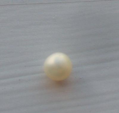 Perfectly Round Golden Natural USA Freshwater Pearl