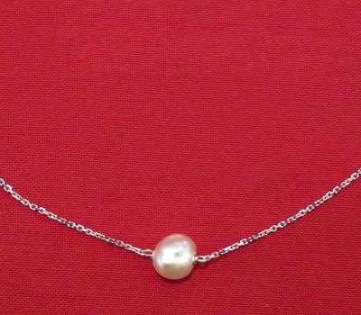Persian Gulf Natural Pearl Necklace on 18K Gold