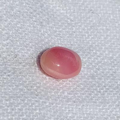 Pink Oval Conch Pearl with Chatoyancy 3.16 carats