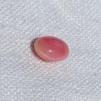 Pink Oval Conch Pearl with Chatoyancy 3.16 carats