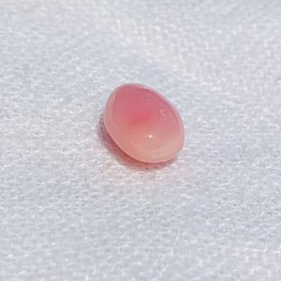 Pink Oval Conch Pearl with Chatoyancy 3.16 carats