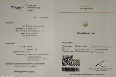 Queen Helmet Cassis Pearl 19.18CT