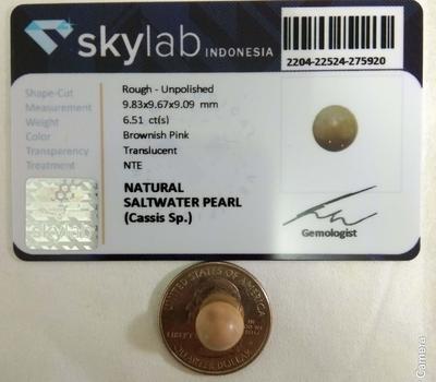 Queen Helmet Cassis Pearl 6.51CT