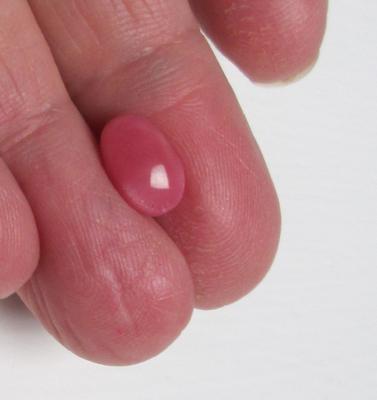 Rare 3.5 Carat Pink Conch Pearl Triangular Cylinder