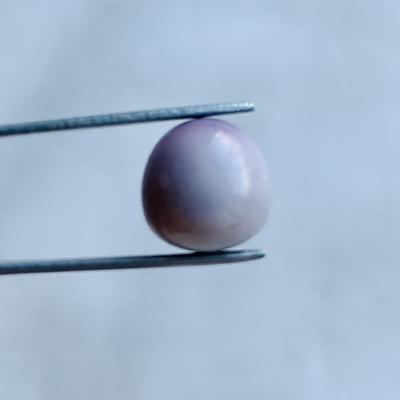 Rare Lavender Quahog Pearl 11mm 10 carats Button Shape