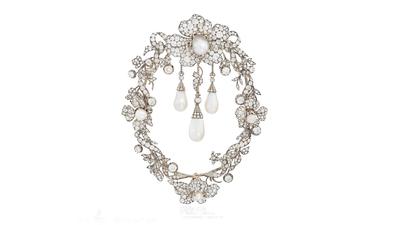 Natural Pearl Corsage sold for over $1Million USD