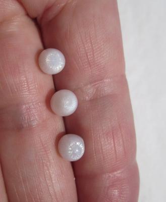 Set of 3 Clam Pearls Oval Full Flame 7+ carats Total