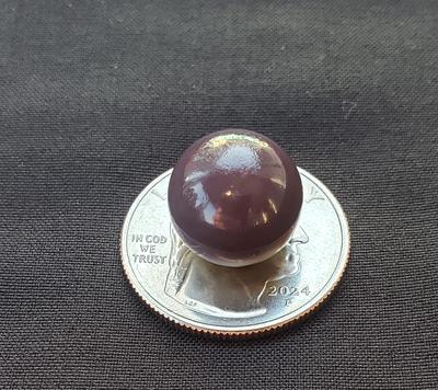 STUNNING 17ct Deep Purple Quahog Pearl