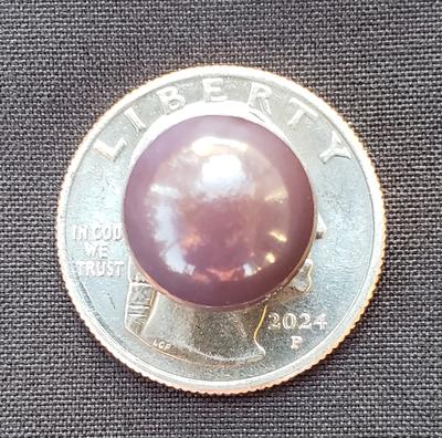 STUNNING 17ct Deep Purple Quahog Pearl