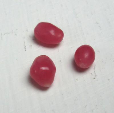 Three Conch Pearls 1+ carats Dark Pink Ovals