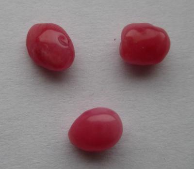 Three Dark Pink Conch Pearls