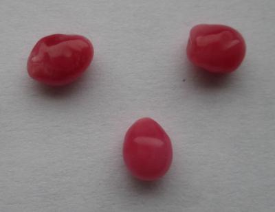 Three Dark Pink Conch Pearls