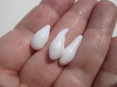 Three Drop Clam Pearls 14 carats - Total for Sale