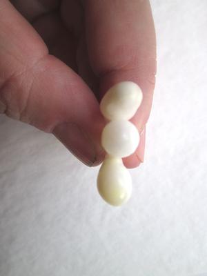 Three Drop Shaped Natural Clam Pearls 25+ carats for Sale